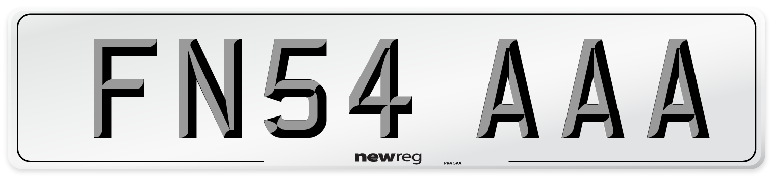 FN54 AAA Number Plate from New Reg